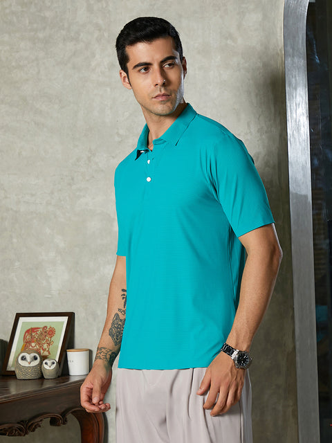 HookdSeamless Striped Polo T-Shirt