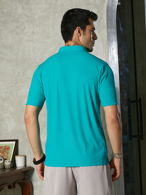 HookdSeamless Striped Polo T-Shirt