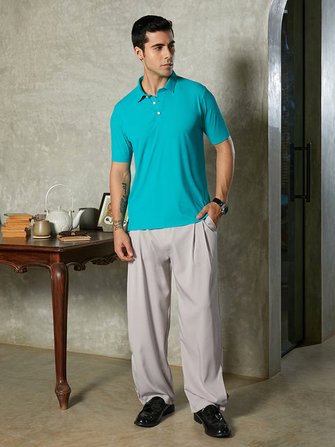 HookdSeamless Striped Polo T-Shirt