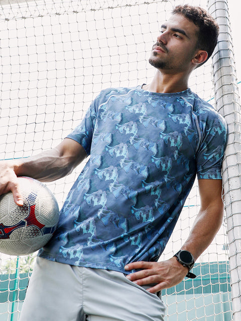 XYNG Panel-Swirl Activewear T-Shirt