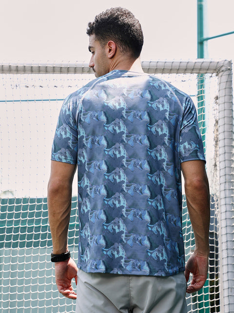 XYNG Panel-Swirl Activewear T-Shirt