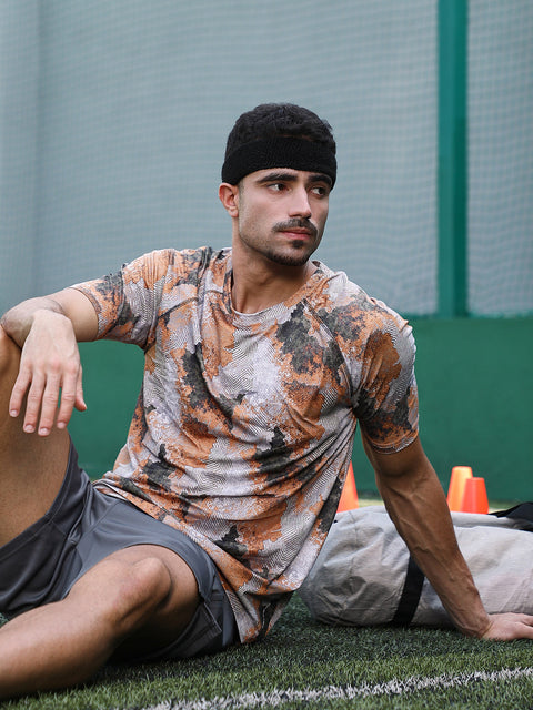 XYNG Blur-Imprint Activewear T-Shirt