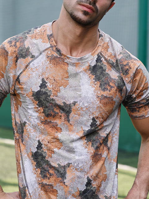 XYNG Blur-Imprint Activewear T-Shirt