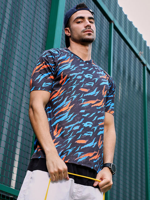 XYNG Block-Swirl Activewear T-Shirt