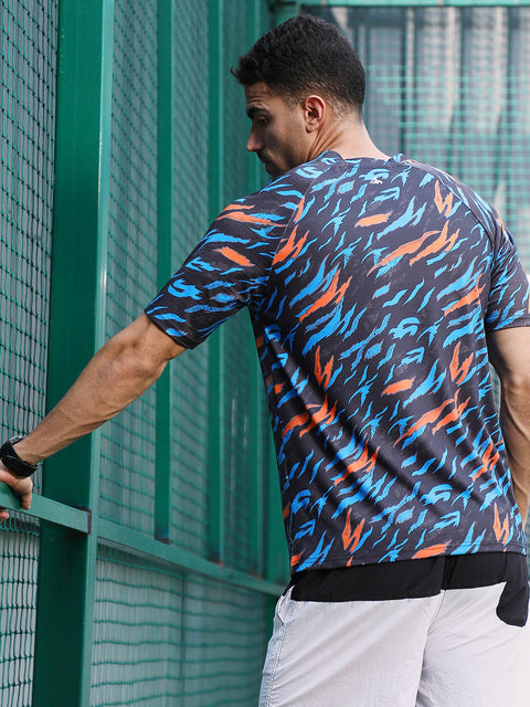 XYNG Block-Swirl Activewear T-Shirt