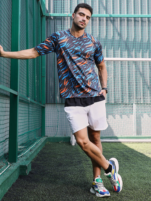 XYNG Block-Swirl Activewear T-Shirt