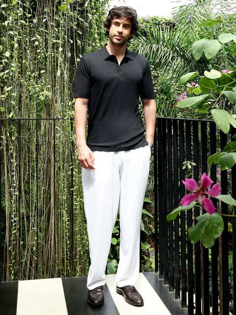 Take Two Men T-Shirt Seamless Ribbed Polo T-Shirt