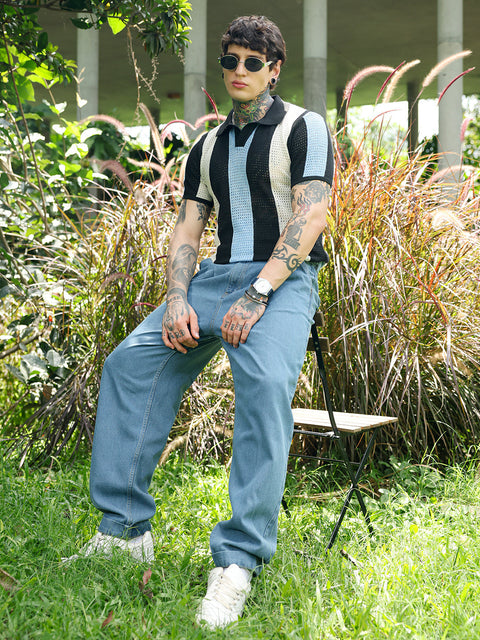HookdPanel-Knit Polo T-Shirt