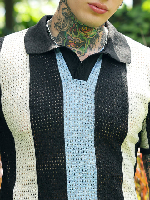 HookdPanel-Knit Polo T-Shirt