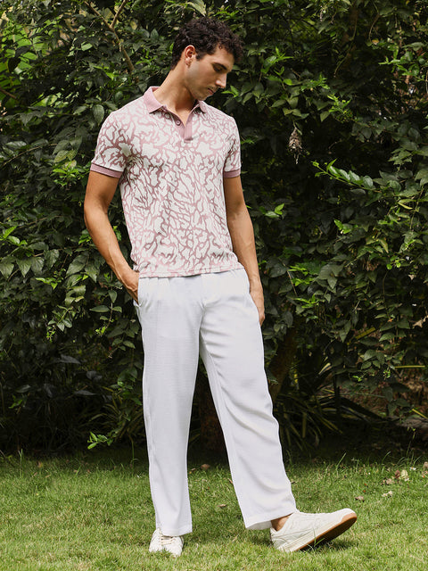 Just Be Blob-Jacquard Polo T-Shirt