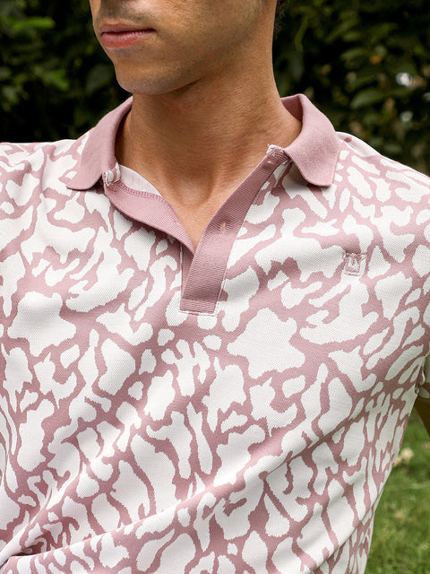 Just Be Blob-Jacquard Polo T-Shirt