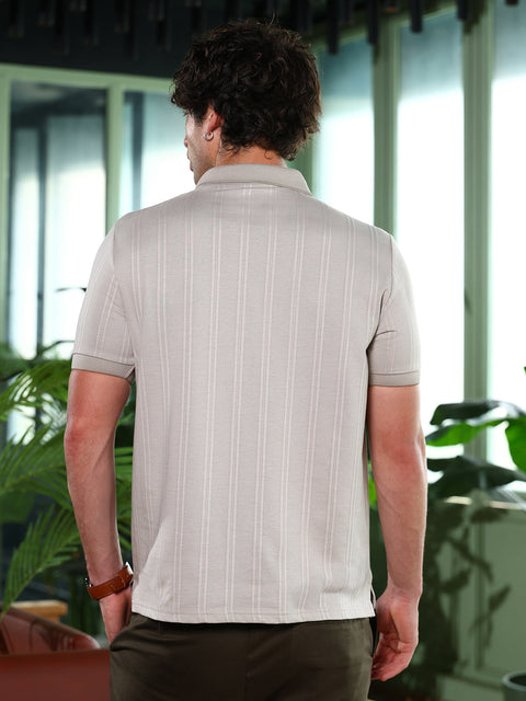 Take 2 Chalk-Striped Polo T-Shirt