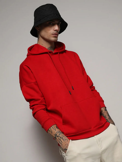 Just Be Oversized Basic Hoodie With Kangaroo Pocket