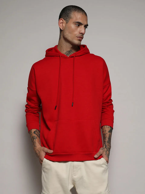 Just Be Oversized Basic Hoodie With Kangaroo Pocket