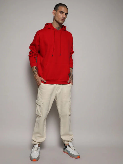 Just Be Oversized Basic Hoodie With Kangaroo Pocket