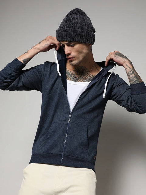 CTRL CLUB Zip-Front Hoodie With Contrast Drawstring