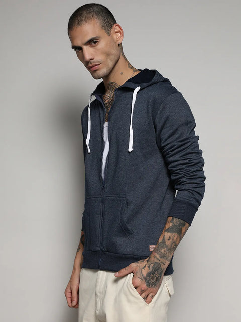 CTRL CLUB Zip-Front Hoodie With Contrast Drawstring