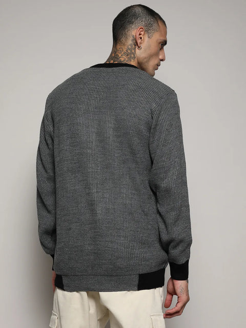 Hooked Zip-Front Knitted Jacket