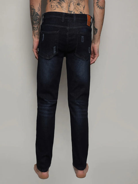 Just Be Distressed Denim Jeans With Embroidered Details