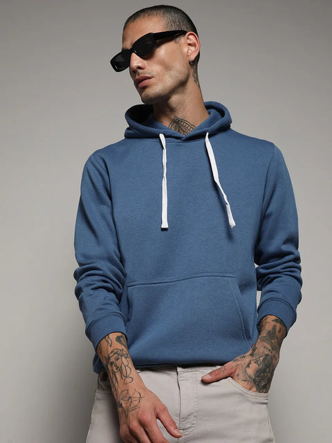 CTRL CLUB Pullover Hoodie With Contrast Drawstring