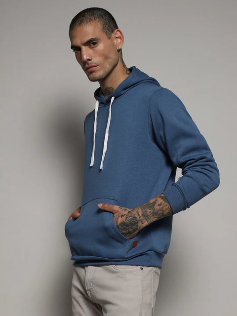 CTRL CLUB Pullover Hoodie With Contrast Drawstring