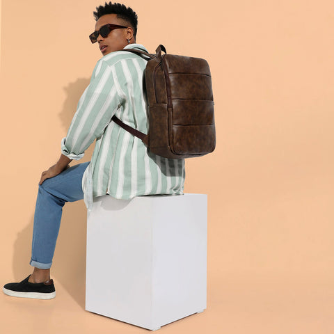 CAHOOT Men's The Daily Essential Backapack - Mocha Brown