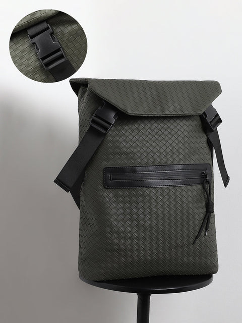 CAHOOT Men's The Basket Weave Backpack - Army Green