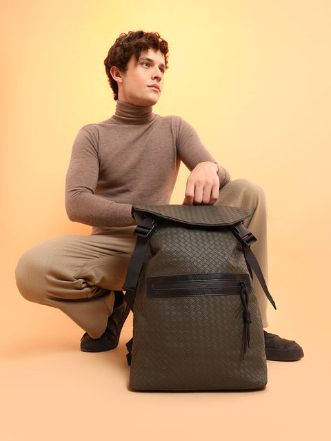 CAHOOT Men's The Basket Weave Backpack - Army Green