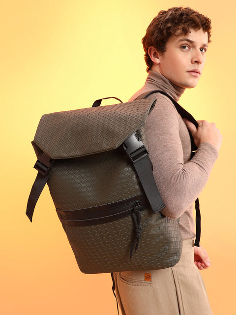 CAHOOT Men's The Basket Weave Backpack - Army Green
