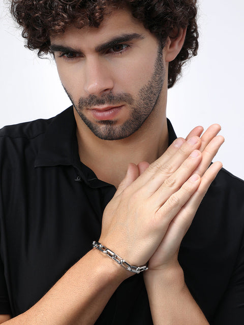 Chaos - The Industrial Link Bracelet - Metallic Silver