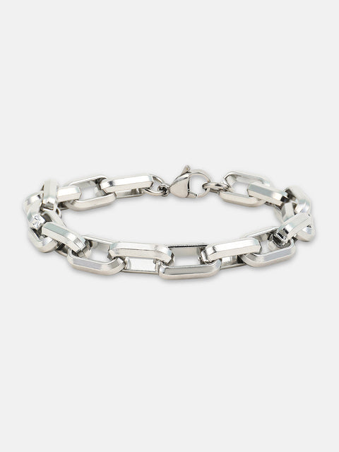 Chaos - The Industrial Link Bracelet - Metallic Silver