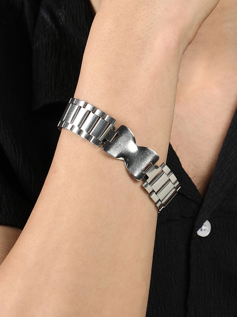 Chaos - The Bow H-Link Chain Bracelet - Metallic Silver