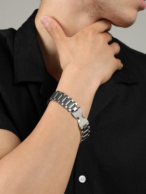 Chaos - The Bow H-Link Chain Bracelet - Metallic Silver