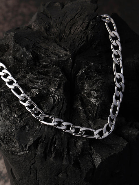 Chaos - The Flatten-Link Chain Necklace - Metallic Silver