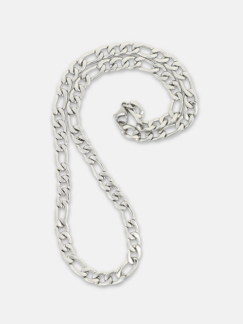 Chaos - The Flatten-Link Chain Necklace - Metallic Silver