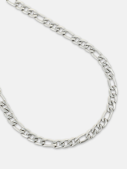 Chaos - The Flatten-Link Chain Necklace - Metallic Silver
