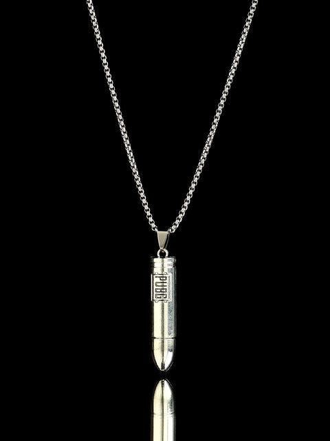 Chaos - Bullet Pendant Necklace - Silver