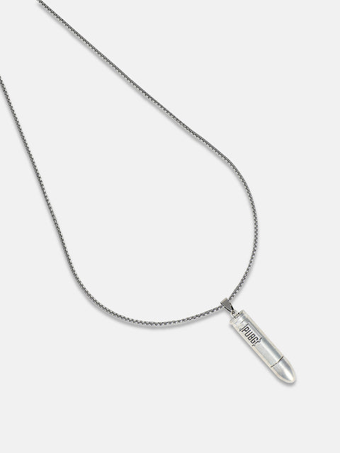 Chaos - Bullet Pendant Necklace - Silver