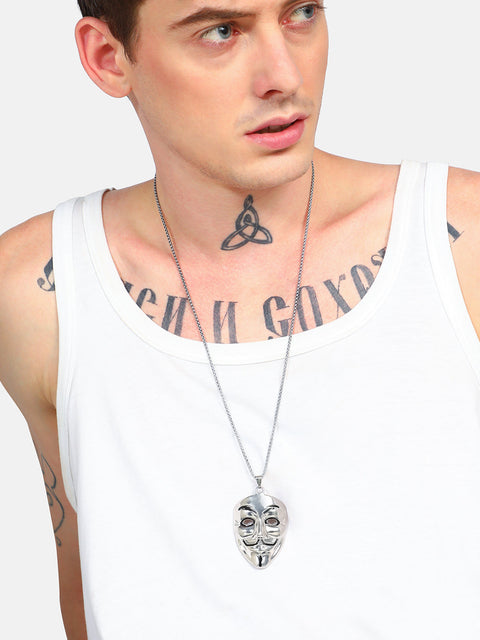 Chaos - V For Vendetta Pendant Necklace - Silver