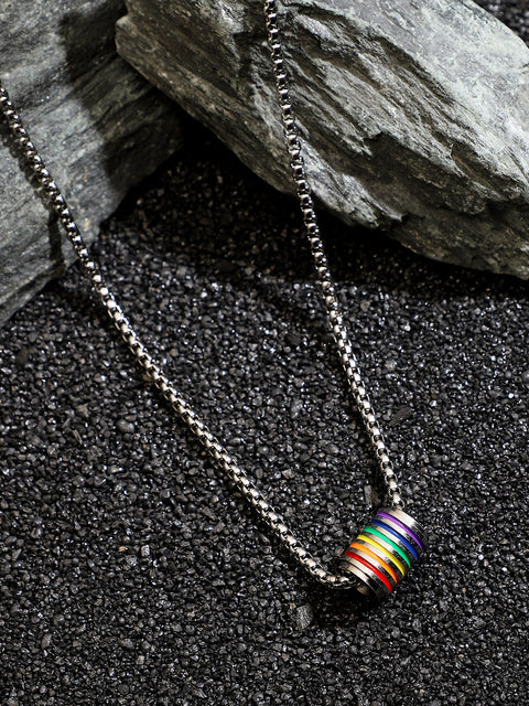 Chaos - The Prism-Rod Pendant Necklace - Metallic Silver