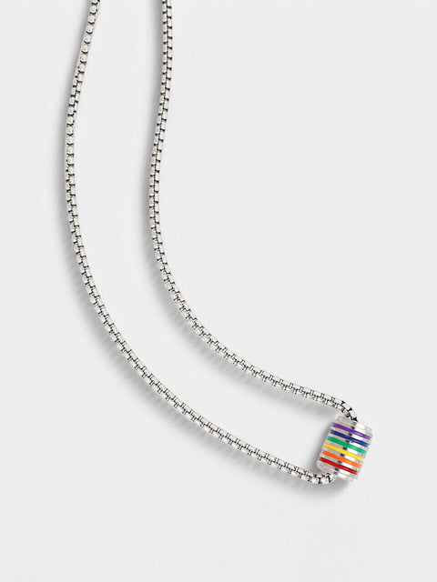 Chaos - The Prism-Rod Pendant Necklace - Metallic Silver