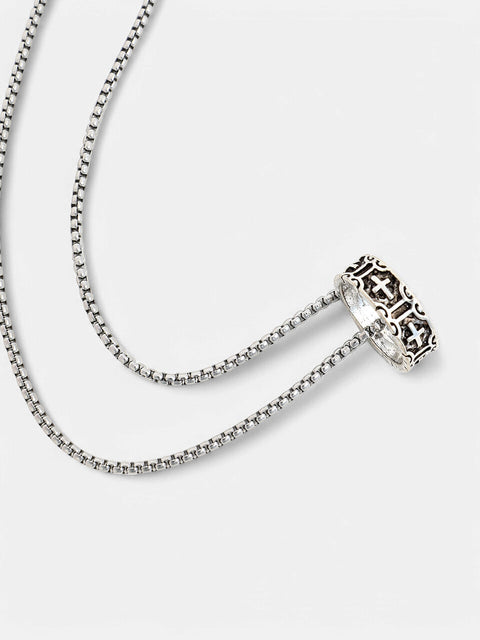 Chaos - The Imperial Crucifix Pendant Necklace - Metallic Silver