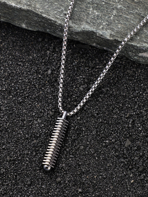 Chaos - The Spiral Pendant Necklace - Metallic Silver