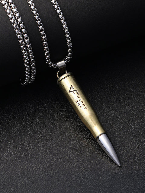 Chaos - The Bullet Pendant Necklace - Metallic Silver
