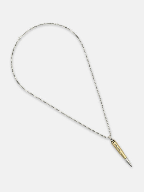Chaos - The Bullet Pendant Necklace - Metallic Silver