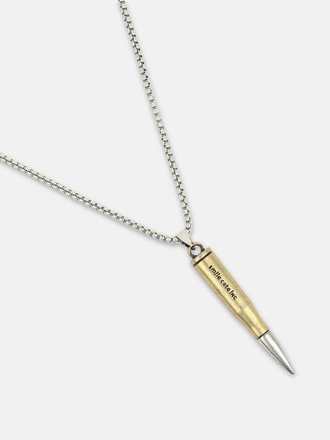 Chaos - The Bullet Pendant Necklace - Metallic Silver