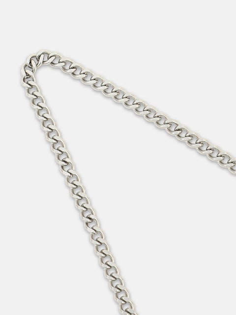 Chaos - The Zig-Saw Pendant Necklace - Metallic Silver