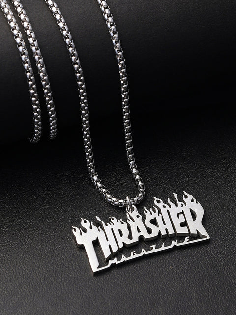 Chaos - The Trasher Pendant Necklace - Metallic Silver