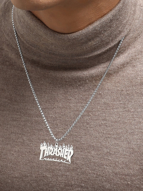 Chaos - The Trasher Pendant Necklace - Metallic Silver