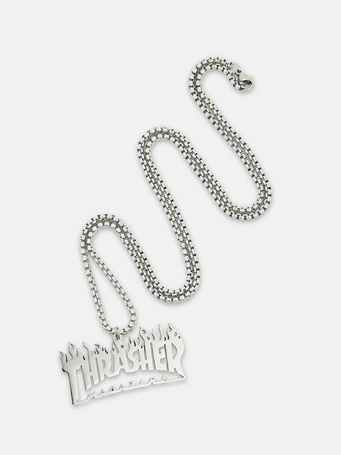 Chaos - The Trasher Pendant Necklace - Metallic Silver